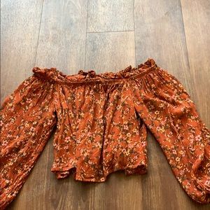 Floral off the shoulder top